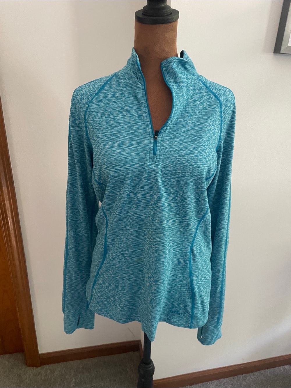 REI Women's Teal Quarter-Zip Performance Pullover